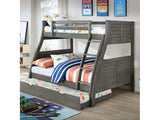 Hoople Gray Twin/Full Bunk Bed - Ornate Home