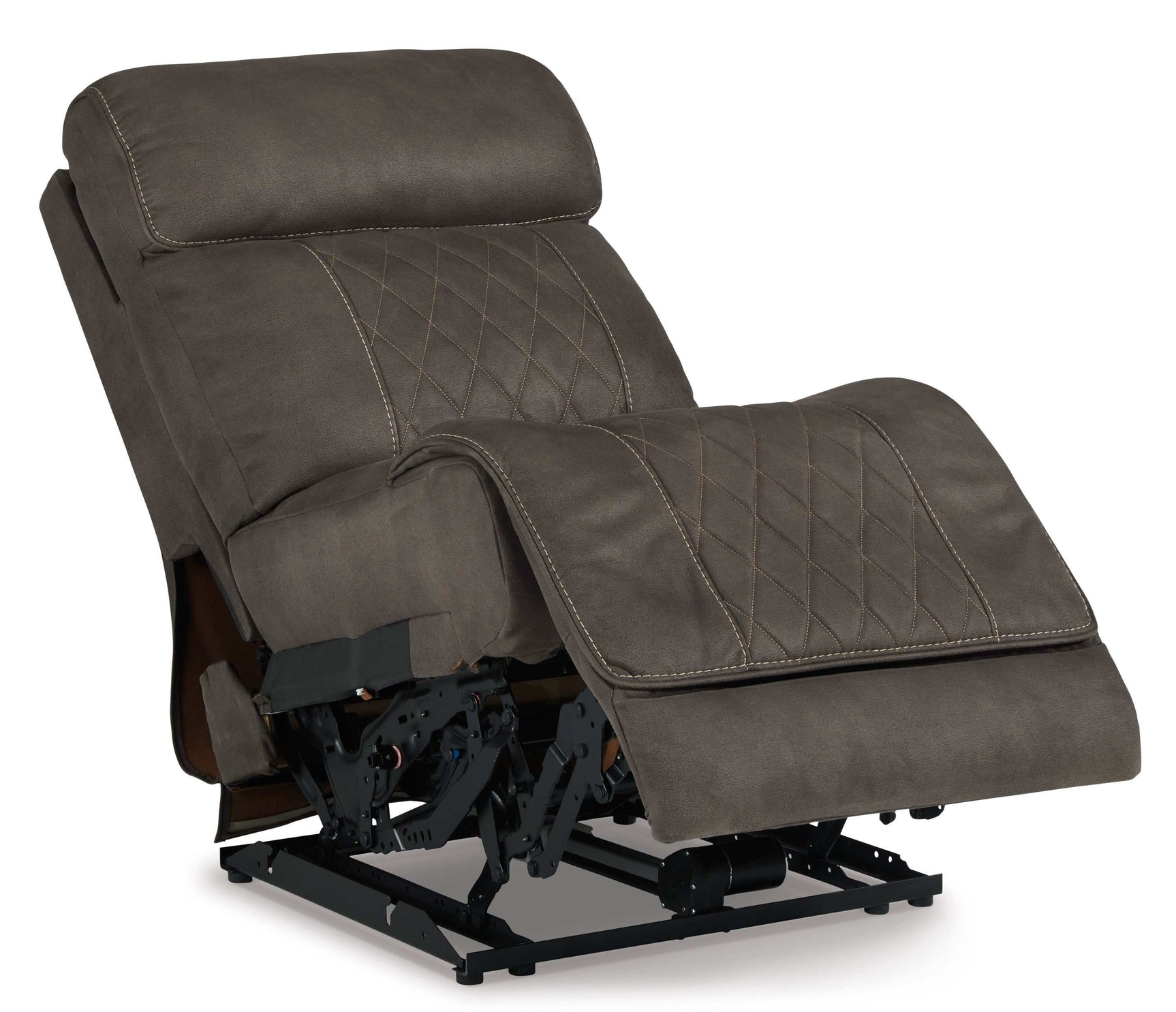 Hoopster Gunmetal 6pc Power Reclining Sectional w/ Touchscreen Console - Ornate Home