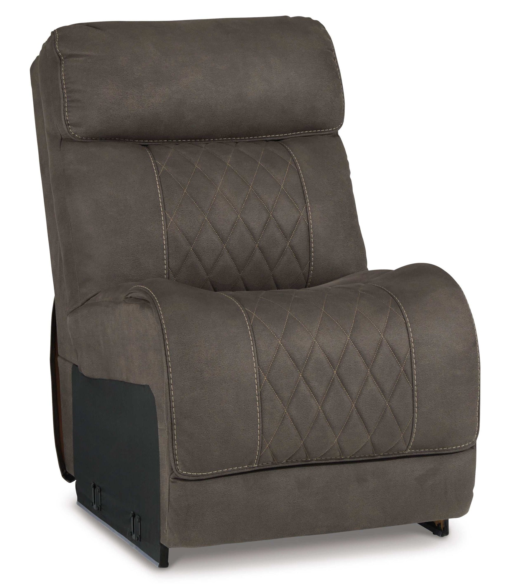 Hoopster Gunmetal 6pc Power Reclining Sectional w/ Touchscreen Console - Ornate Home