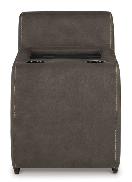 Hoopster Gunmetal 6pc Power Reclining Sectional w/ Touchscreen Console - Ornate Home