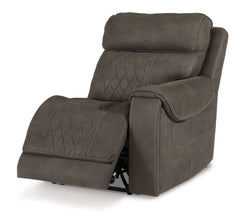 Hoopster Gunmetal 6pc Power Reclining Sectional w/ Touchscreen Console - Ornate Home