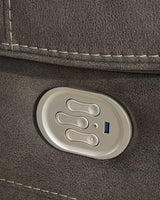 Hoopster Gunmetal 6pc Power Reclining Sectional w/ Touchscreen Console - Ornate Home