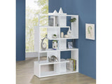 Hoover White & Chrome Bookcase - Ornate Home