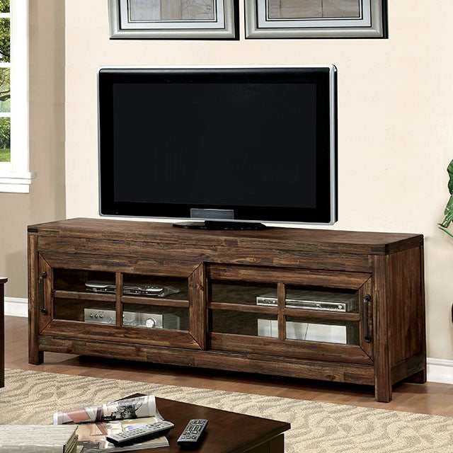 Hopkins Wire Brushed Dark Walnut 72" TV Console - Ornate Home