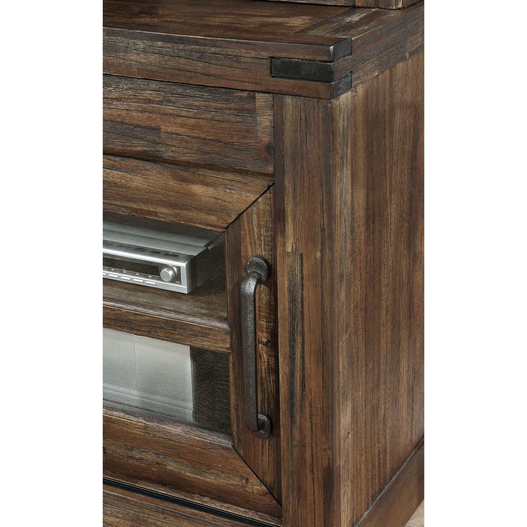 Hopkins Wire Brushed Dark Walnut 72" TV Console - Ornate Home