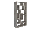 Howie Weathered Grey 10 Shelf Bookcase - Ornate Home