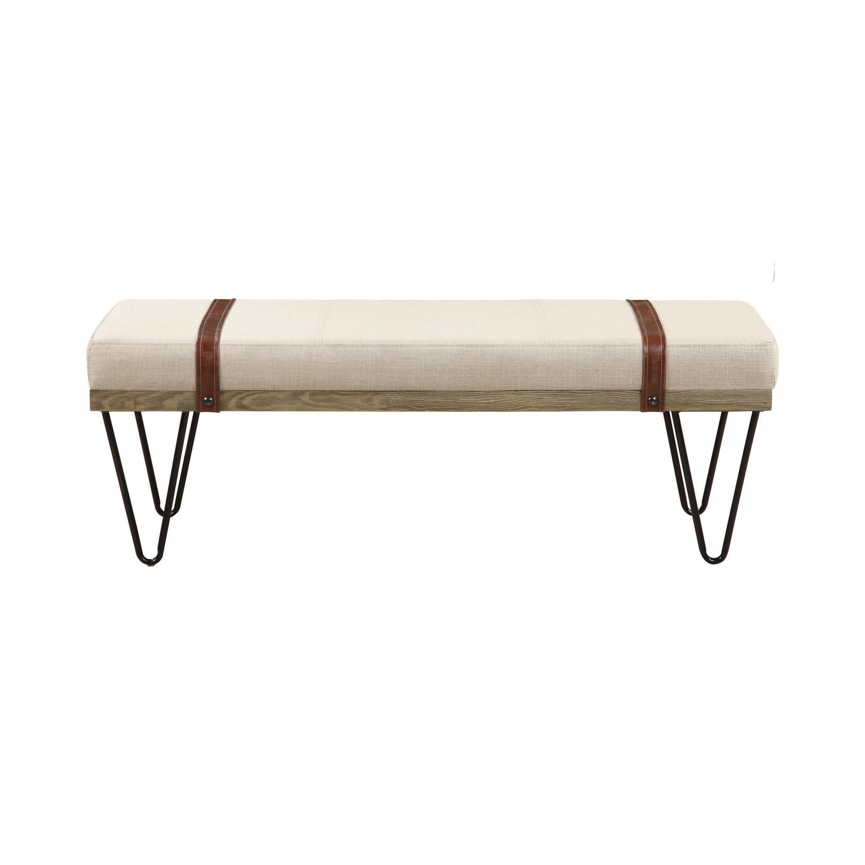 Huda Beige & Black Bench - Ornate Home