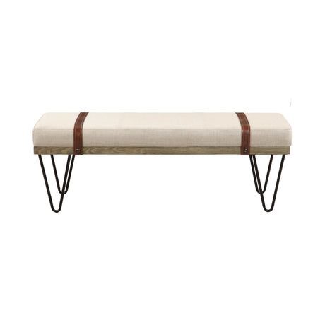 Huda Beige & Black Bench - Ornate Home