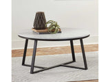 Hugo White & Matte Black Coffee Table - Ornate Home