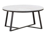 Hugo White & Matte Black Coffee Table - Ornate Home