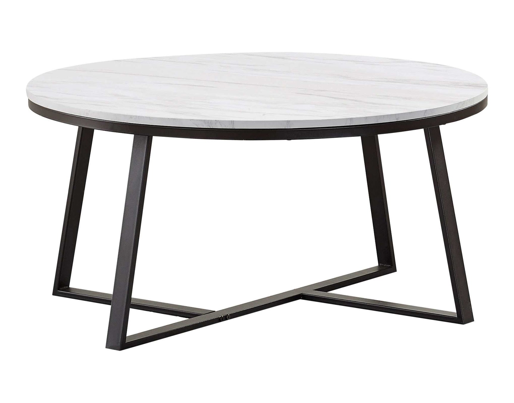 Hugo White & Matte Black Coffee Table - Ornate Home