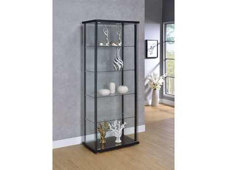 Huma Black Curio Cabinet - Ornate Home