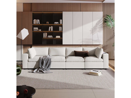 Humboldt Smart Modular Beige Sofa with  Features - Ornate Home