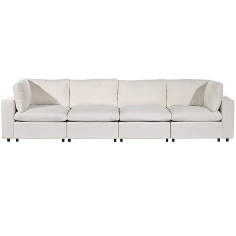 Humboldt Smart Modular Beige Sofa with  Features - Ornate Home