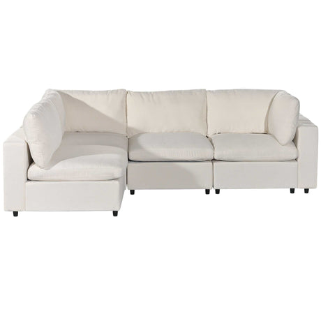 Humboldt Smart Modular Beige Sofa with  Features - Ornate Home