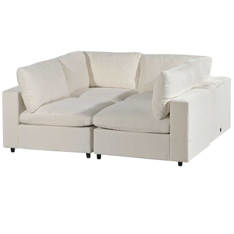 Humboldt Smart Modular Beige Sofa with  Features - Ornate Home