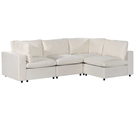 Humboldt Smart Modular Beige Sofa with  Features - Ornate Home