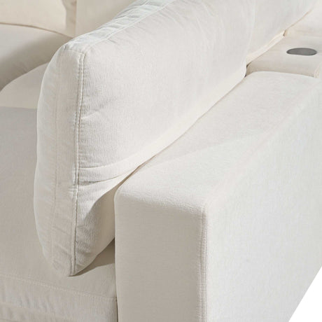 Humboldt Smart Modular Beige Sofa with  Features - Ornate Home