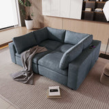 Humboldt Smart Modular Gray Sofa with  Features - Ornate Home