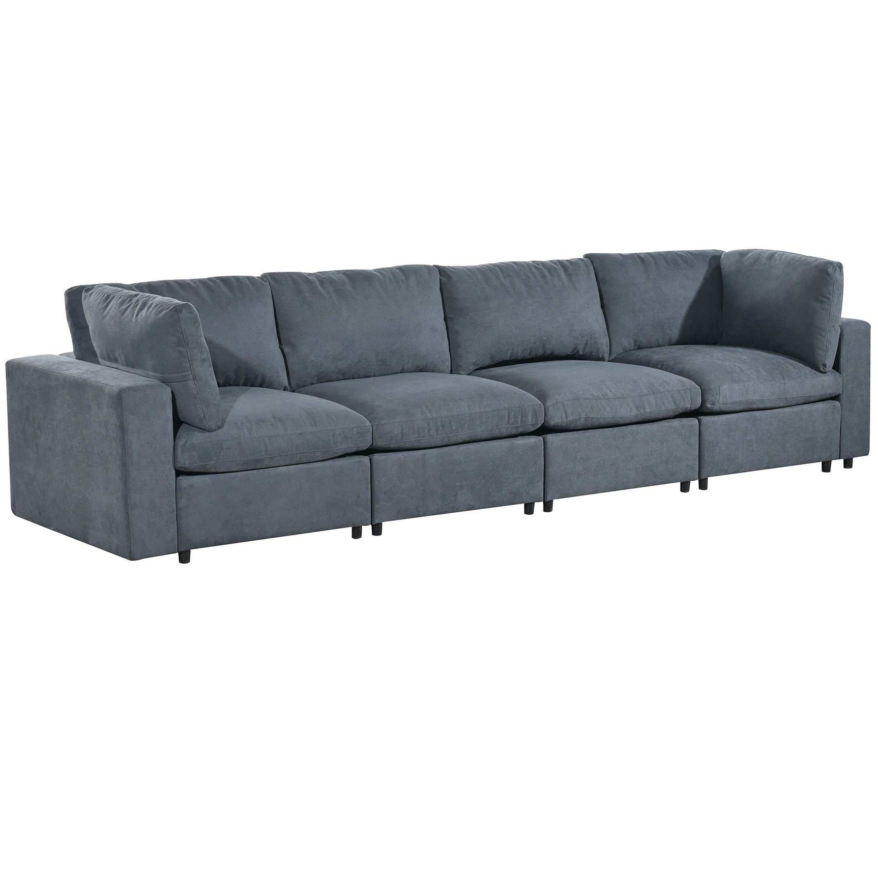 Humboldt Smart Modular Gray Sofa with  Features - Ornate Home