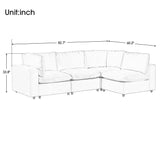 Humboldt Smart Modular Gray Sofa with  Features - Ornate Home