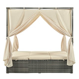 Huntington Adjustable Sun Bed With Curtain - Ornate Home
