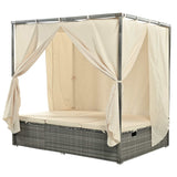 Huntington Adjustable Sun Bed With Curtain - Ornate Home