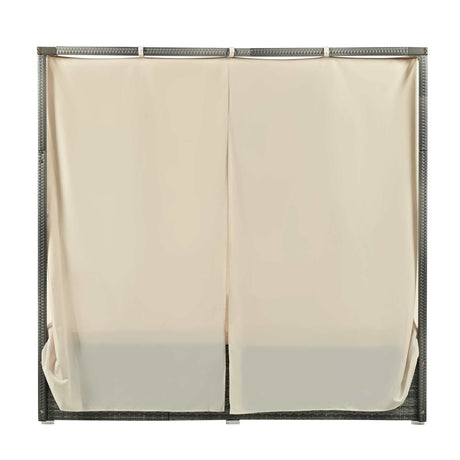 Huntington Adjustable Sun Bed With Curtain - Ornate Home