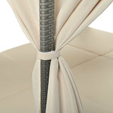 Huntington Adjustable Sun Bed With Curtain - Ornate Home