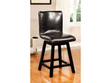 Hurley Black Counter Ht. Chair (Set of 2) - Ornate Home