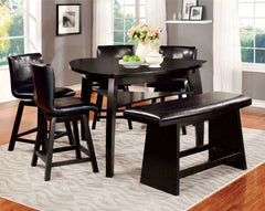 Hurley Black Counter Ht. Chair (Set of 2) - Ornate Home