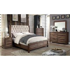 Hutchinson Rustic Natural Tone/Beige Queen Bed - Ornate Home