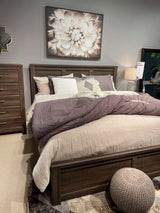 Juararo Dark Brown Panel Bed - Ornate Home