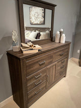 Juararo Dark Brown Dresser & Mirror - Ornate Home