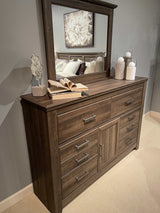 Juararo Dark Brown Dresser & Mirror - Ornate Home