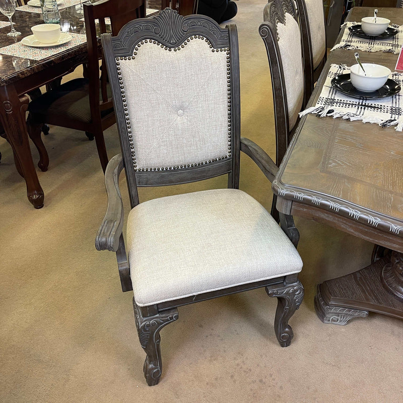 Kiera Gray Arm Chair (Set of 2) - Ornate Home