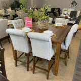 Sania III Rustic Oak & Beige Counter Height Dining Chair (Set of 2) - Ornate Home