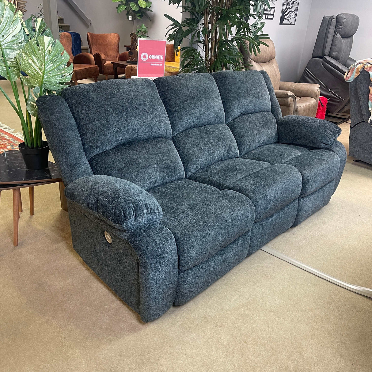 Draycoll Slate Power Reclining Sofa - Ornate Home