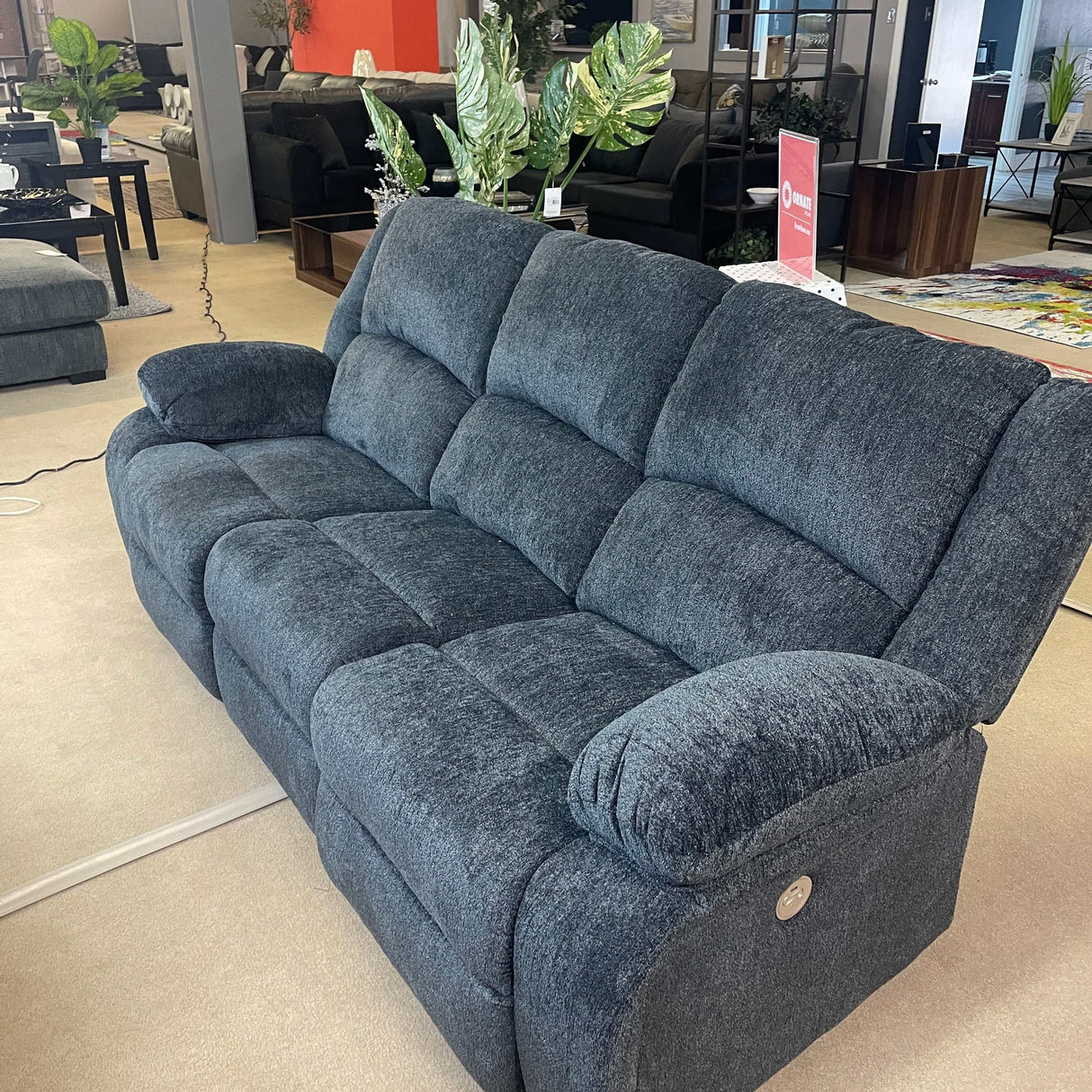 Draycoll Slate Power Reclining Sofa - Ornate Home