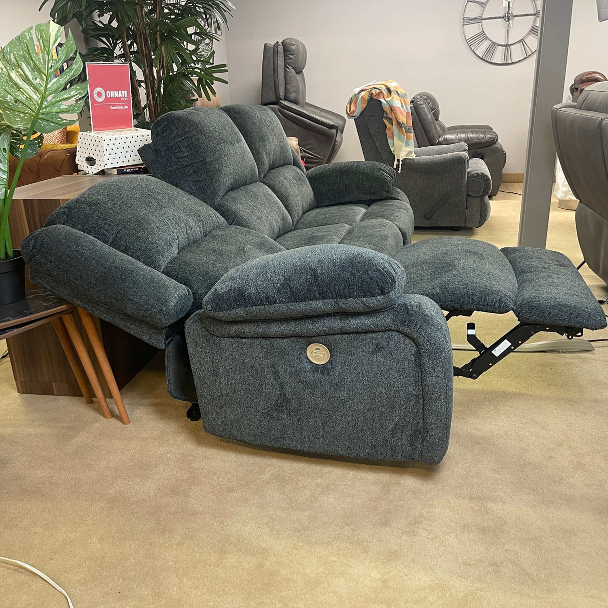 Draycoll Slate Power Reclining Sofa - Ornate Home