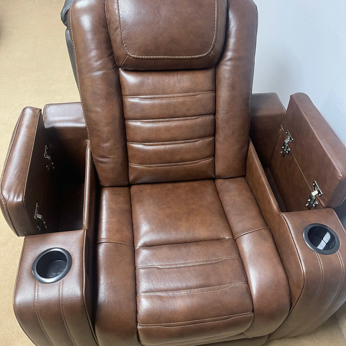 Backtrack Chocolate Power Recliner - Ornate Home