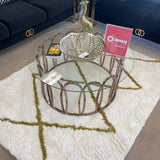 Koda Chrome & Clear Round Coffee Table - Ornate Home