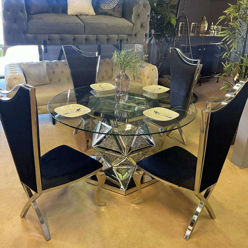 Noralie Dining Table - Hexagonal Base - Ornate Home