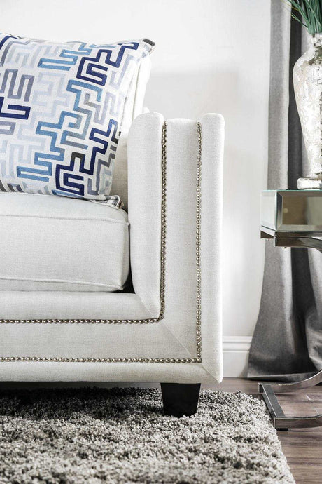 Ilse Off White Stationary Sofa & Loveseat 2pc - Ornate Home