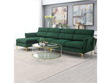 Imperial Convertible Flannel Sectional Sofa Left/Right Chaise for Flexibility - Ornate Home
