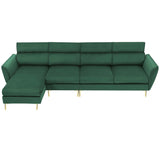 Imperial Convertible Flannel Sectional Sofa Left/Right Chaise for Flexibility - Ornate Home