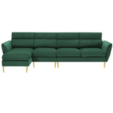 Imperial Convertible Flannel Sectional Sofa Left/Right Chaise for Flexibility - Ornate Home