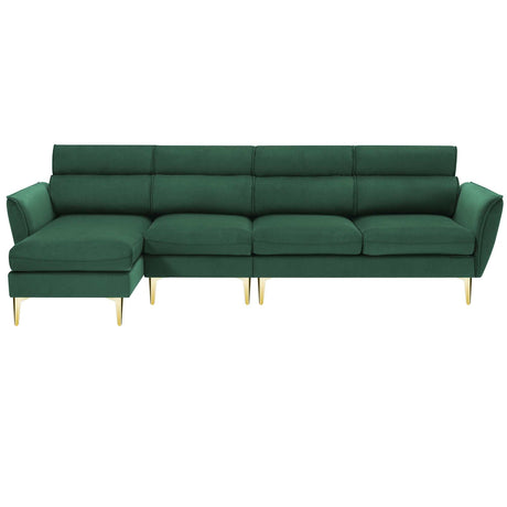 Imperial Convertible Flannel Sectional Sofa Left/Right Chaise for Flexibility - Ornate Home