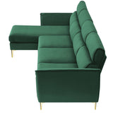 Imperial Convertible Flannel Sectional Sofa Left/Right Chaise for Flexibility - Ornate Home