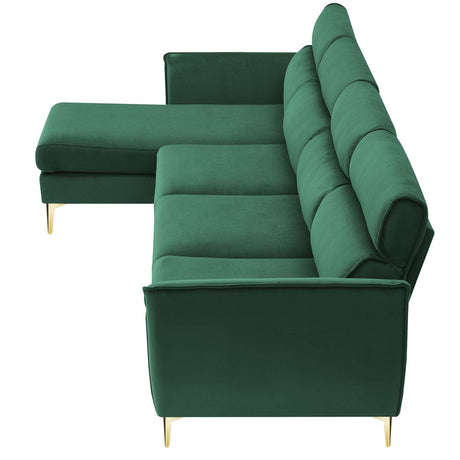 Imperial Convertible Flannel Sectional Sofa Left/Right Chaise for Flexibility - Ornate Home